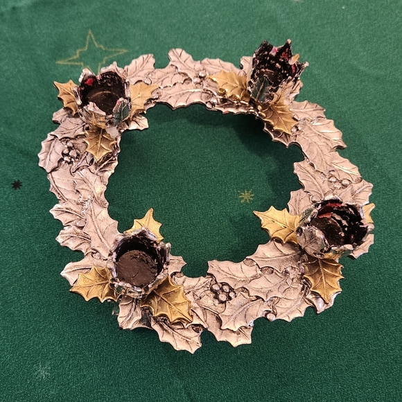 Vintage METZKE Candle Holder with Gold Accents - Picture 2 of 5